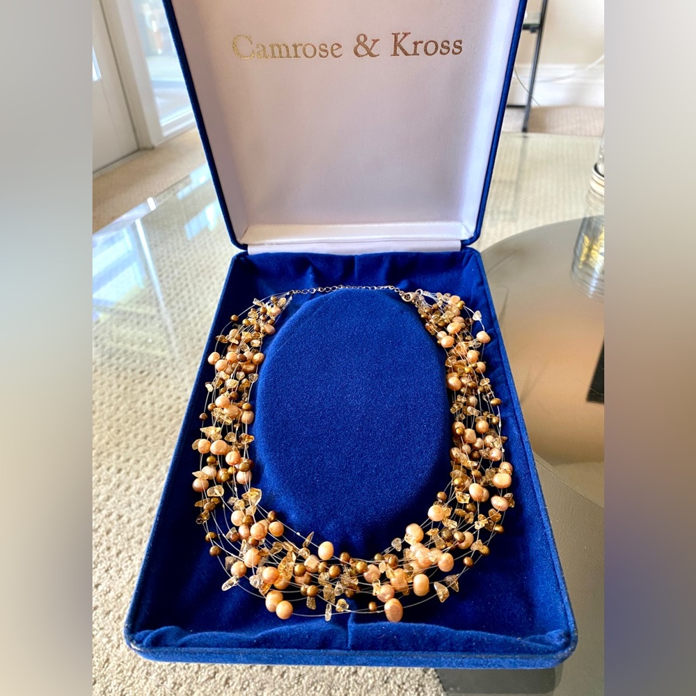 Camrose & Kross "JBK" Jackie Kennedy Multi Strand Statement Necklace